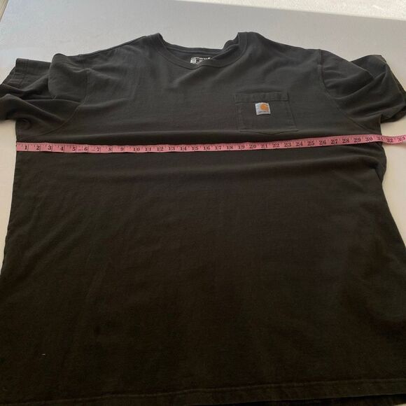 Carhartt Short Sleeve Pocket Tee – Men’s 3XL Tall Workwear T-Shirt Brown/Charcoa - Picture 10 of 13